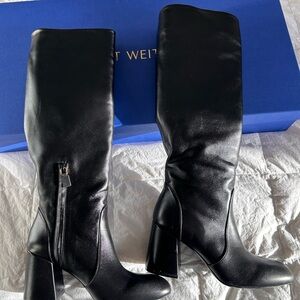 NEW Stuart Weitzman Black Heeled Boots